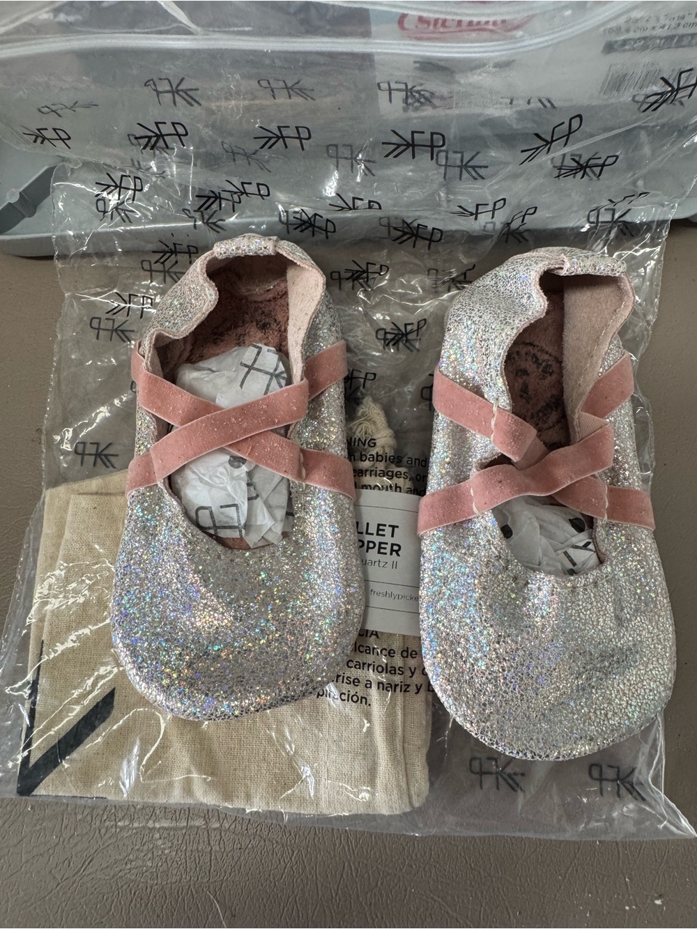 Freshly Picked Ballet Slipper - Rose Quartz II Sparkle (Size 4)